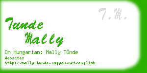 tunde mally business card